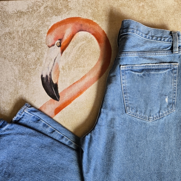 3/$25 Universal Thread Mid Rise 90s Baggy Blue Jeans Button Fly 8 Cotton Denim - Picture 11 of 11